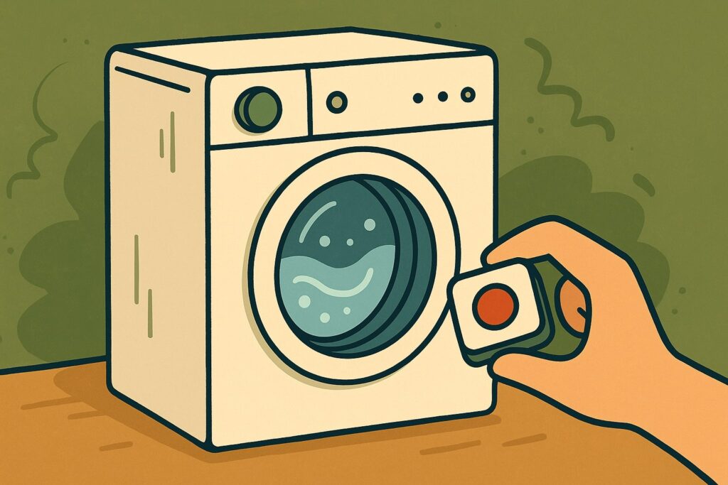 vaatwastablet in wasmachine