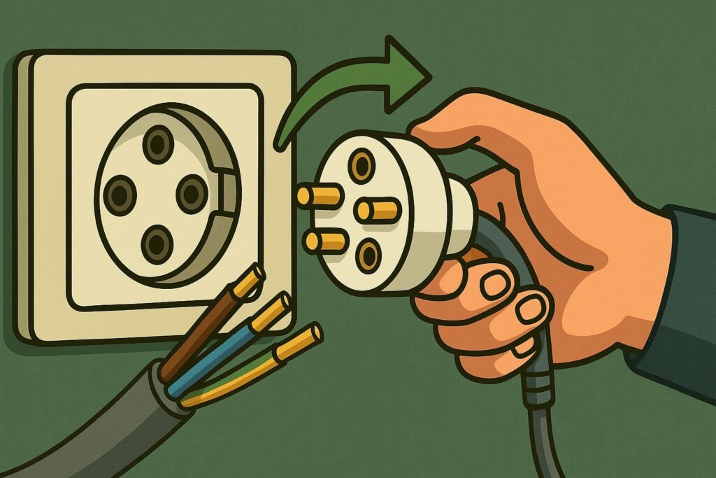 perilex stekker aansluiten