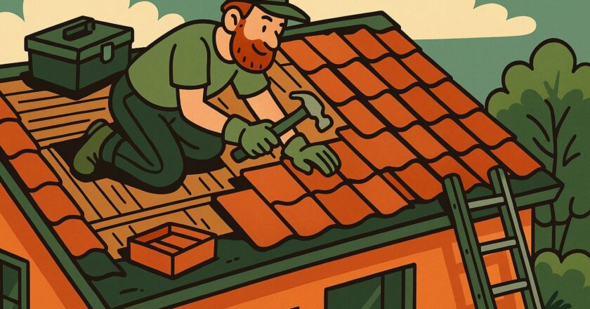 Renoveren van het dak van je huis door mannen