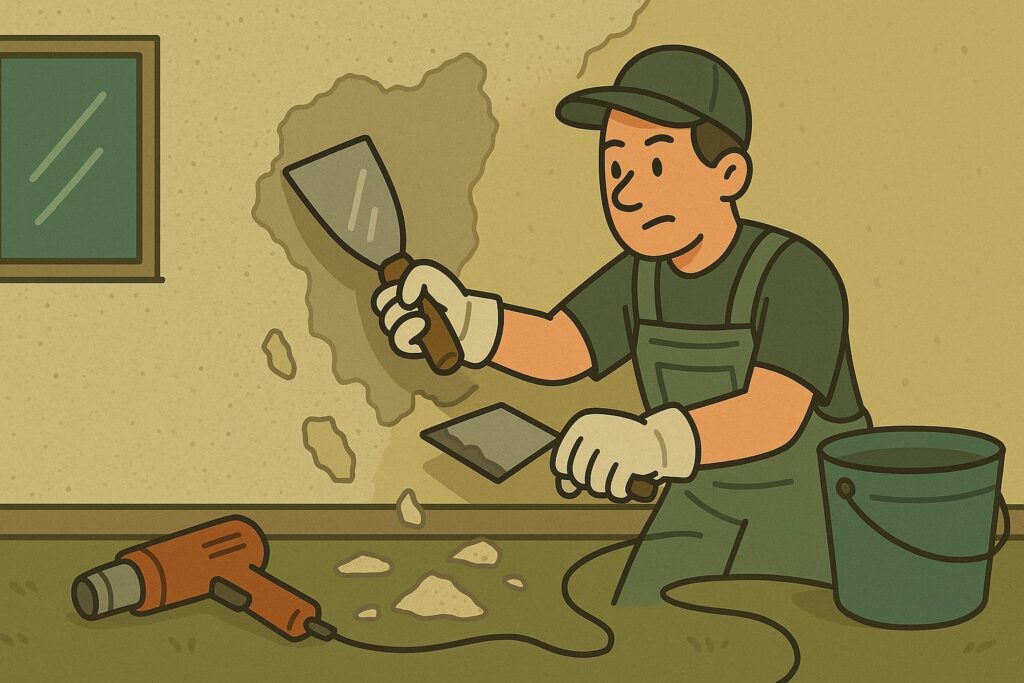 spachtelputz verwijderen, spachtelputz