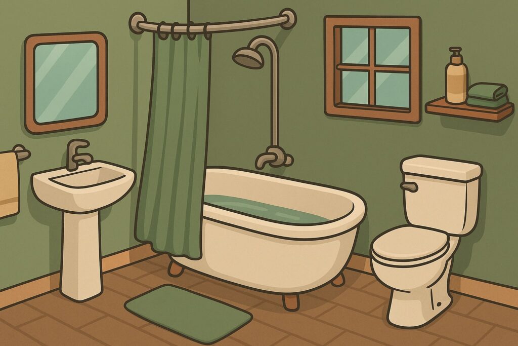 kleine badkamer met bad, badkamer met bad