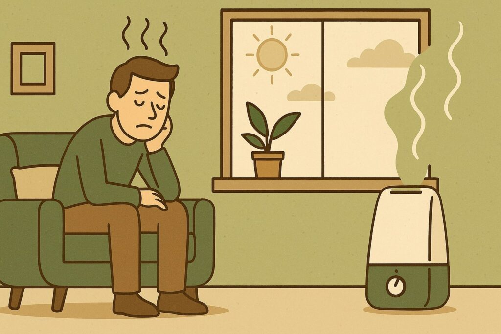 droge lucht in huis, droge lucht