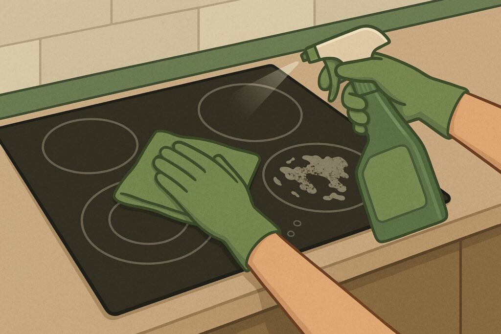 inductie kookplaat schoonmaken, inductie