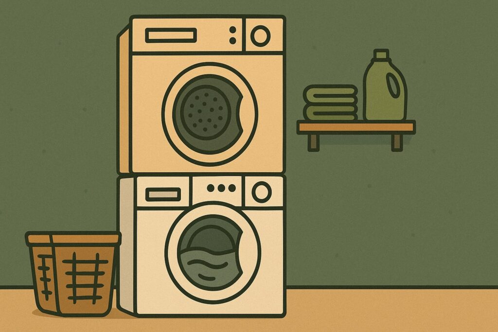 droger op wasmachine