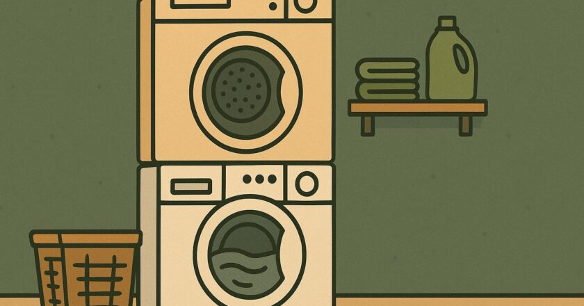 Droger op wasmachine: slimme ruimtebesparing en veilig stapelen in huis