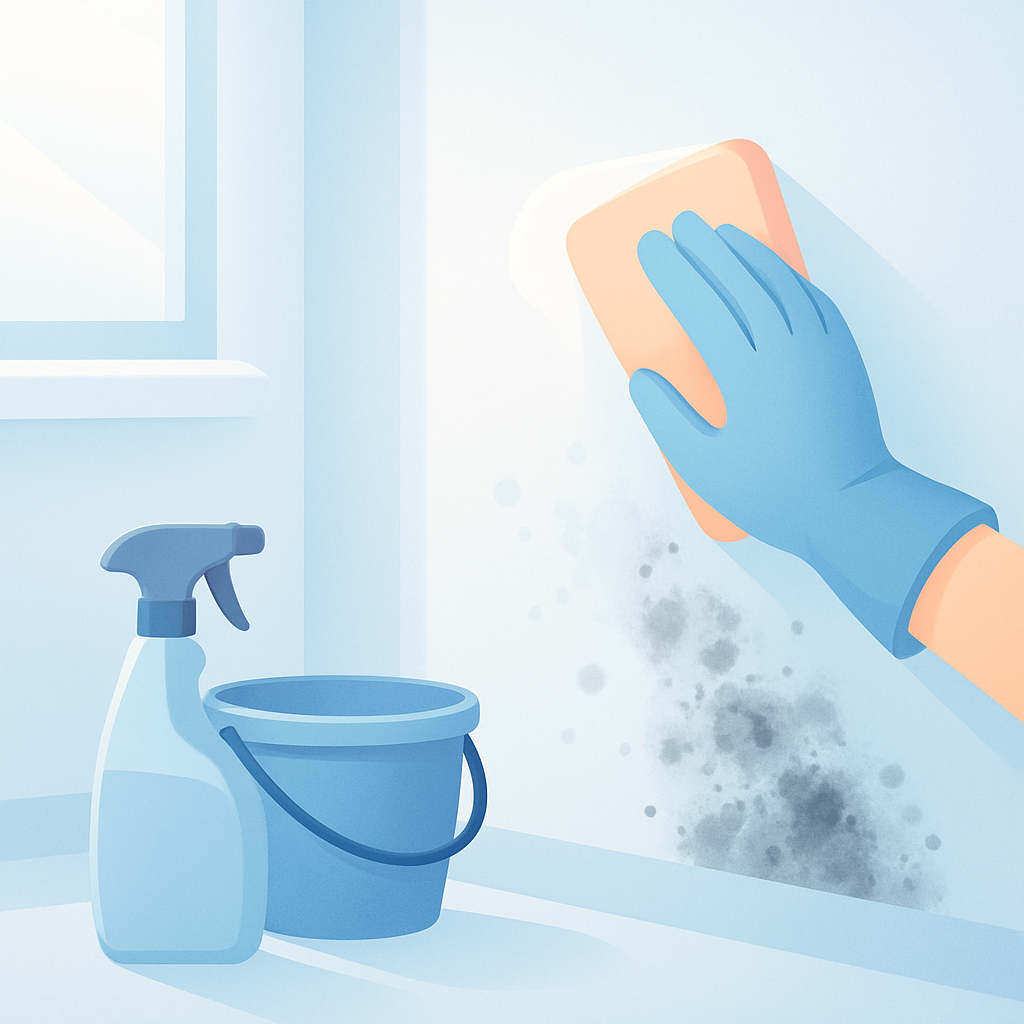 Schimmel op muur verwijderen