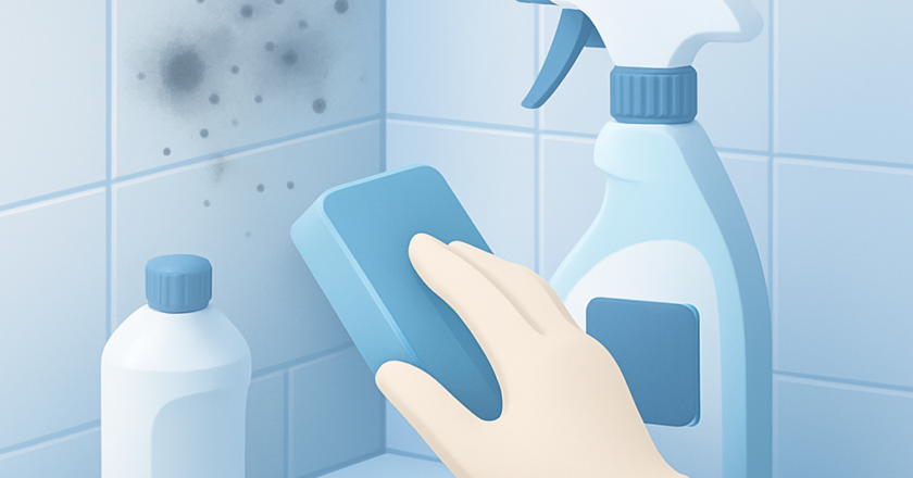 schimmel badkamer verwijderen