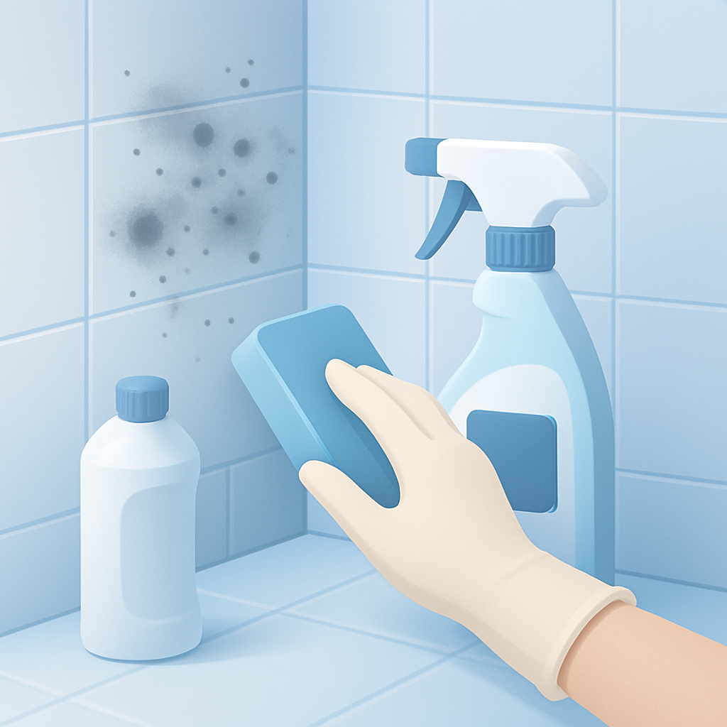 schimmel badkamer verwijderen